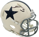 George Pickens Autographed Dallas Cowboys Cream Retro Speed Mini Helmet JSA Witness Stock #262392