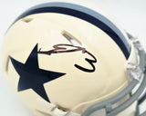 George Pickens Autographed Dallas Cowboys Cream Retro Speed Mini Helmet JSA Witness Stock #262392