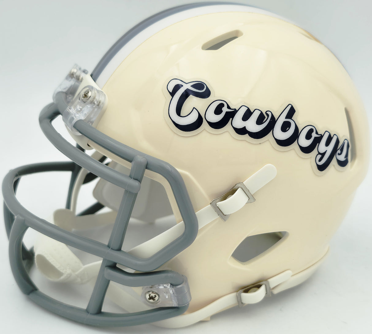 George Pickens Autographed Dallas Cowboys Cream Retro Speed Mini Helmet JSA Witness Stock #262392