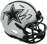 George Pickens Autographed Dallas Cowboys Silver Rave Speed Mini Helmet JSA Witness Stock #262393