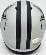 George Pickens Autographed Dallas Cowboys Silver Rave Speed Mini Helmet JSA Witness Stock #262393