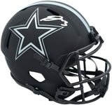 George Pickens Autographed Dallas Cowboys Eclipse Black Full Size Speed Replica Helmet JSA Witness Stock #262390