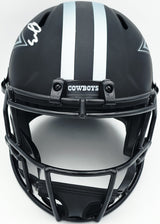 George Pickens Autographed Dallas Cowboys Eclipse Black Full Size Speed Replica Helmet JSA Witness Stock #262390