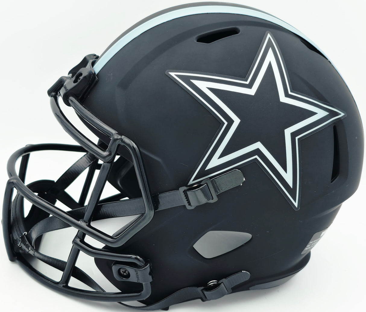 George Pickens Autographed Dallas Cowboys Eclipse Black Full Size Speed Replica Helmet JSA Witness Stock #262390