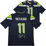 Seattle Seahawks Jaxon Smith-Njigba Autographed Blue Nike Jersey Size XL Fanatics Holo Stock #262364