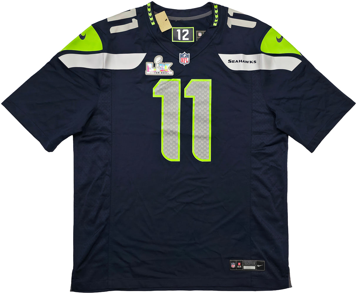 Seattle Seahawks Jaxon Smith-Njigba Autographed Blue Nike Jersey Size XL Fanatics Holo Stock #262364