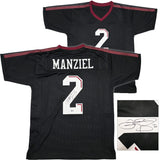 Texas A&M Aggies Johnny Manziel Autographed Black Jersey "12 HT" Beckett BAS Witness Stock #262056