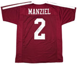Texas A&M Aggies Johnny Manziel Autographed Maroon Jersey Beckett BAS Witness Stock #262054