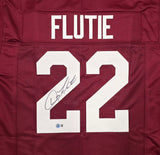 Boston College Eagles Doug Flutie Autographed Red Jersey Beckett BAS Witness Stock #260077