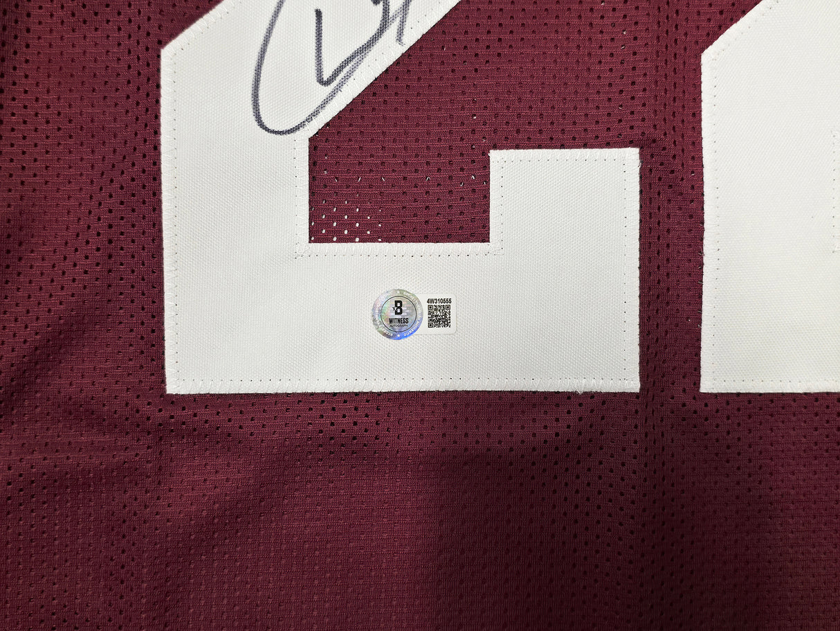 Boston College Eagles Doug Flutie Autographed Red Jersey Beckett BAS Witness Stock #260077