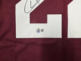 Boston College Eagles Doug Flutie Autographed Red Jersey Beckett BAS Witness Stock #260077