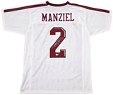 Texas A&M Aggies Johnny Manziel Autographed White Jersey "12 HT" Beckett BAS Witness Stock #262055