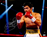 Manny Pacquiao Autographed 16x20 Photo Beckett BAS Witness Stock #262348