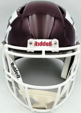 Johnny Manziel Autographed Texas A&M Aggies Maroon 2020 Full Size Speed Replica Helmet "12 HT" Beckett BAS Witness Stock #261979