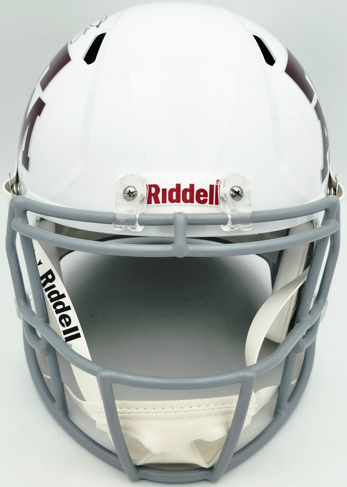 Johnny Manziel Autographed Texas A&M Aggies White Full Size Speed Replica Helmet "Johnny F'cking Football" Beckett BAS Witness Stock #261981