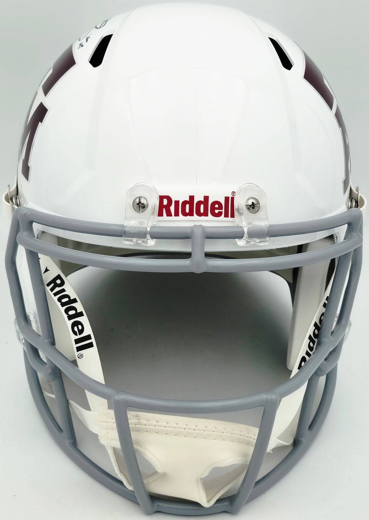 Johnny Manziel Autographed Texas A&M Aggies White Full Size Speed Replica Helmet "12 HT" Beckett BAS Witness Stock #261982