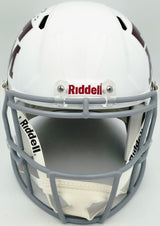 Johnny Manziel Autographed Texas A&M Aggies White Full Size Speed Replica Helmet "12 HT" Beckett BAS Witness Stock #261982