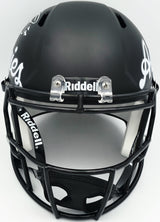 Johnny Manziel Autographed Texas A&M Aggies Black Full Size Script Logo Speed Replica Helmet "12 HT" Beckett BAS Witness Stock #261983