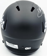 Johnny Manziel Autographed Texas A&M Aggies Black Full Size Script Logo Speed Replica Helmet "12 HT" Beckett BAS Witness Stock #261983