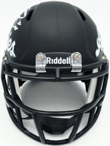 Johnny Manziel Autographed Texas A&M Black Aggies Script Logo Speed Mini Helmet "12 HT" Beckett BAS Witness Stock #262058