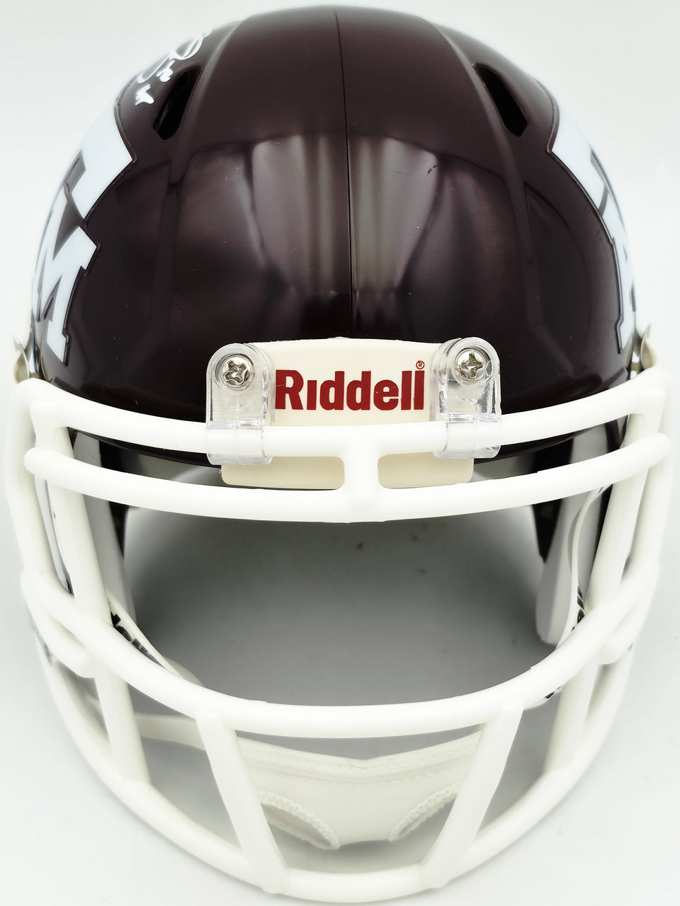 Johnny Manziel Autographed Texas A&M Aggies Maroon Speed Mini Helmet "12 HT" Beckett BAS Witness Stock #262059