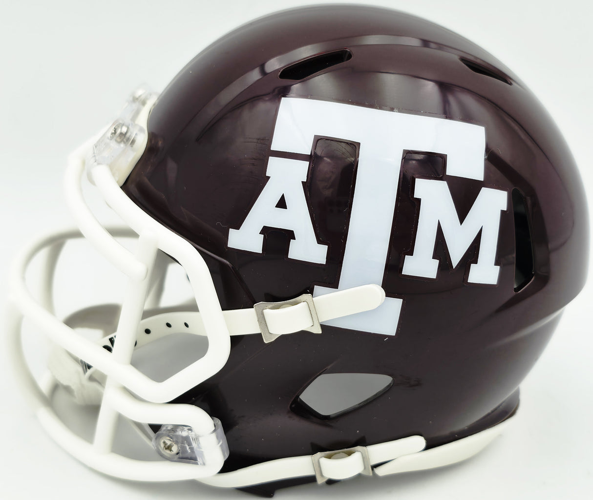 Johnny Manziel Autographed Texas A&M Aggies Maroon Speed Mini Helmet "12 HT" Beckett BAS Witness Stock #262059