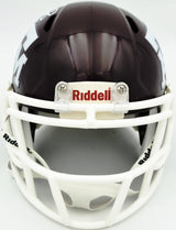 Johnny Manziel Autographed Texas A&M Aggies Maroon Speed Mini Helmet Beckett BAS Witness Stock #262060