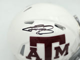 Johnny Manziel Autographed Texas A&M Aggies White Speed Mini Helmet Beckett BAS Witness Stock #262061