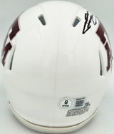 Johnny Manziel Autographed Texas A&M Aggies White Speed Mini Helmet Beckett BAS Witness Stock #262061