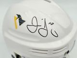 Jaromir Jagr Autographed Pittsburgh Penguins White Mini Helmet JSA Witness Stock #262094