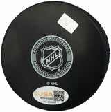 Jaromir Jagr Autographed Official Pittsburgh Penguins Logo Hockey Puck JSA Witness Stock #262092
