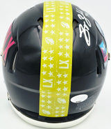 Grey Zabel Autographed Seattle Seahawks Black Super Bowl LX Logo Speed Mini Helmet MCS Holo Stock #263033