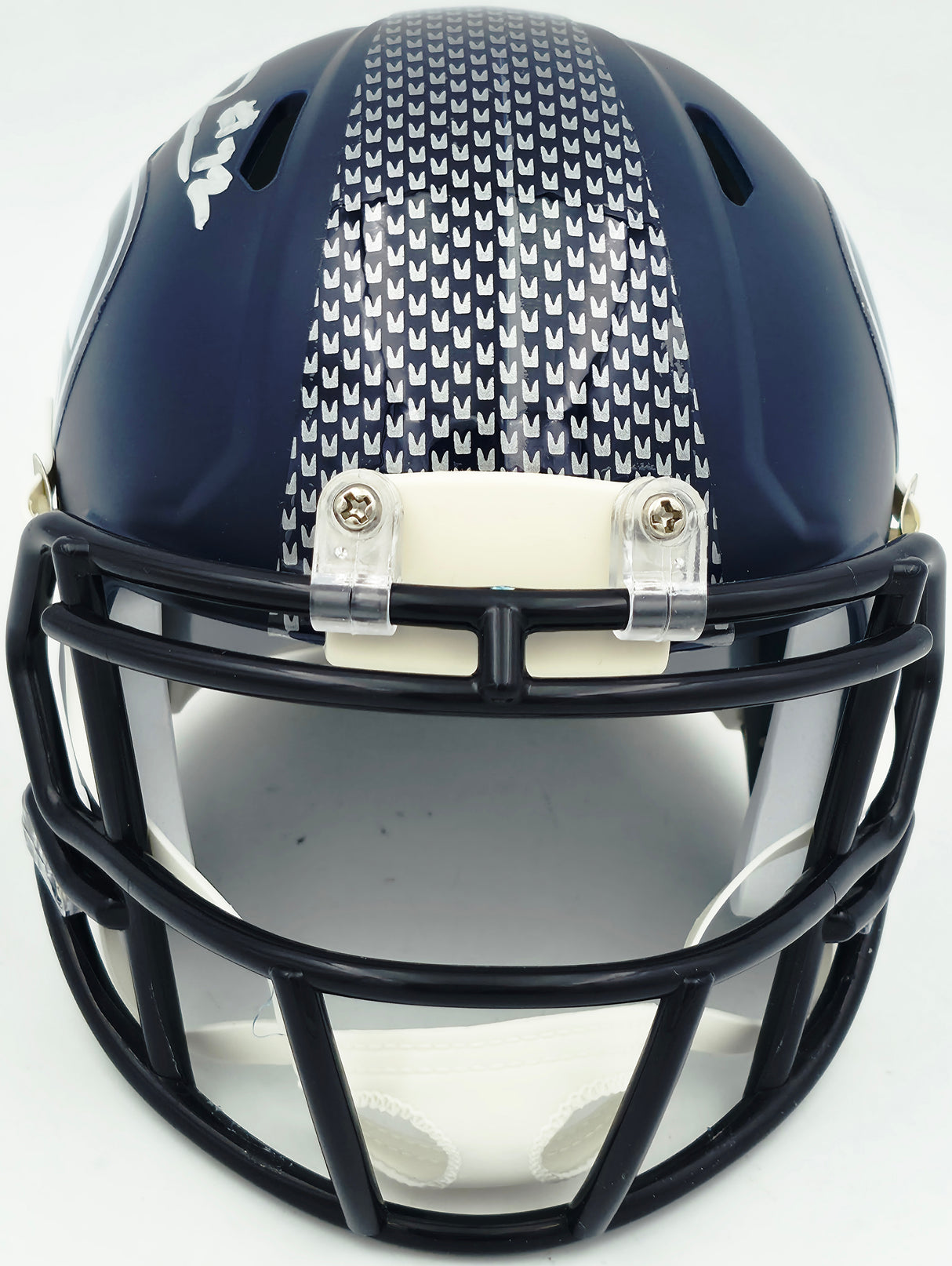 Abraham Abe Lucas Autographed Seattle Seahawks Blue Speed Mini Helmet MCS Holo Stock #263034