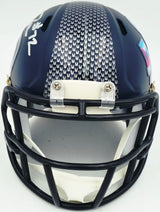 Abraham Abe Lucas Autographed Seattle Seahawks Blue Super Bowl LX Champions Logo Speed Mini Helmet MCS Holo Stock #263035