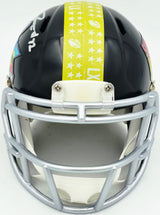 Abraham Abe Lucas Autographed Seattle Seahawks Black Super Bowl LX Logo Speed Mini Helmet MCS Holo Stock #263037