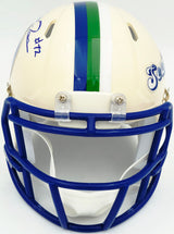 Abraham Abe Lucas Autographed Seattle Seahawks Cream Retro Speed Mini Helmet MCS Holo Stock #263039