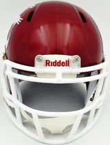 Abraham Abe Lucas Autographed Washington State Cougars Crimson Speed Mini Helmet MCS Holo Stock #263040
