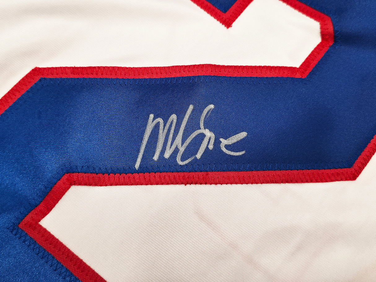 1980 Team USA Mike Eruzione Autographed White Jersey JSA Witness Stock #262978