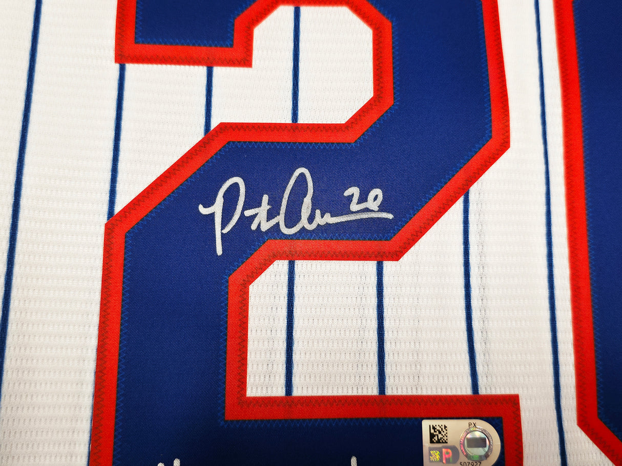 New York Mets Pete Alonso Autographed White Nike Jersey Size XL "NY Or Nowhere" Fanatics & MLB Holo Stock #263025