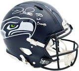 Devon Witherspoon Autographed Seattle Seahawks Blue Full Size Speed Authentic Helmet "SB LX Champs" Beckett BAS Witness Stock #265435