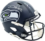 Devon Witherspoon Autographed Seattle Seahawks Blue Full Size Speed Replica Helmet Beckett BAS Witness Stock #265436