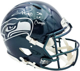 Devon Witherspoon Autographed Seattle Seahawks Full Size Rivalries Speed Authentic Helmet "SB LX Champs" Beckett BAS Witness Stock #265437