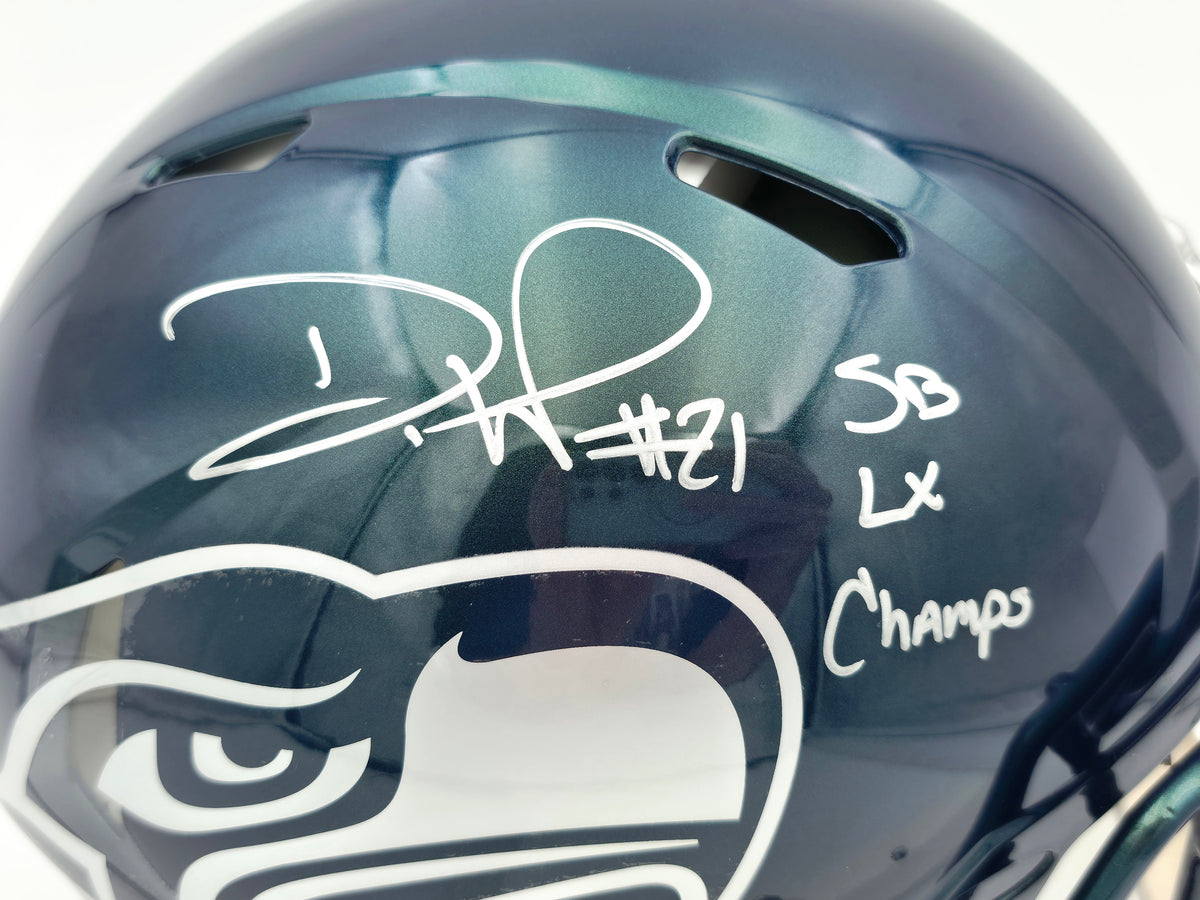 Devon Witherspoon Autographed Seattle Seahawks Full Size Rivalries Speed Authentic Helmet "SB LX Champs" Beckett BAS Witness Stock #265437