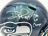 Devon Witherspoon Autographed Seattle Seahawks Full Size Rivalries Speed Authentic Helmet "SB LX Champs" Beckett BAS Witness Stock #265437