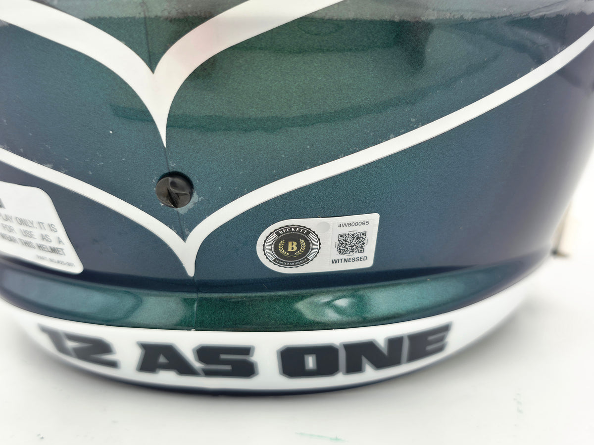 Devon Witherspoon Autographed Seattle Seahawks Full Size Rivalries Speed Replica Helmet Beckett BAS Witness Stock #265438
