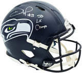 Devon Witherspoon Autographed Seattle Seahawks Blue Full Size Super Bowl LX Champions Logo Speed Authentic Helmet "SB LX Champs" Beckett BAS Witness Stock #265439