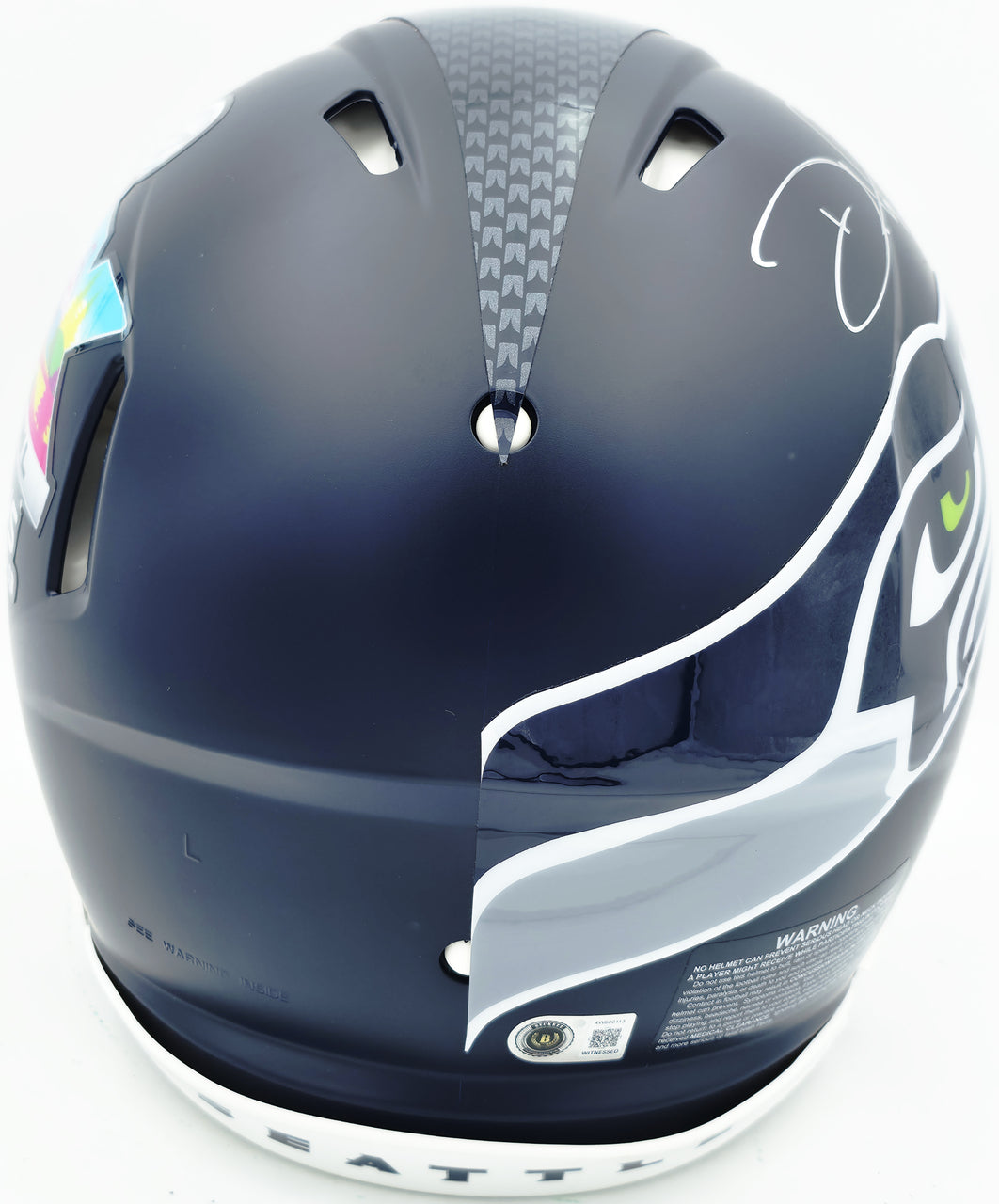 Devon Witherspoon Autographed Seattle Seahawks Blue Full Size Super Bowl LX Champions Logo Speed Authentic Helmet "SB LX Champs" Beckett BAS Witness Stock #265439