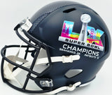 Devon Witherspoon Autographed Seattle Seahawks Blue Full Size Super Bowl LX Champions Logo Speed Replica Helmet Beckett BAS Witness Stock #265440