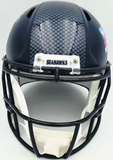 Devon Witherspoon Autographed Seattle Seahawks Blue Full Size Super Bowl LX Champions Logo Speed Replica Helmet Beckett BAS Witness Stock #265440