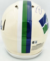 Devon Witherspoon Autographed Seattle Seahawks Cream Full Size Retro Speed Authentic Helmet "SB LX Champs" Beckett BAS Witness Stock #265442